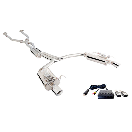 XFORCE Lexus IS 250/350 6cyl 2005-2013 Dual Cat-Back System With Varex Mufflers; Exhaust System Kit ES-LIS350-VMK-CBS