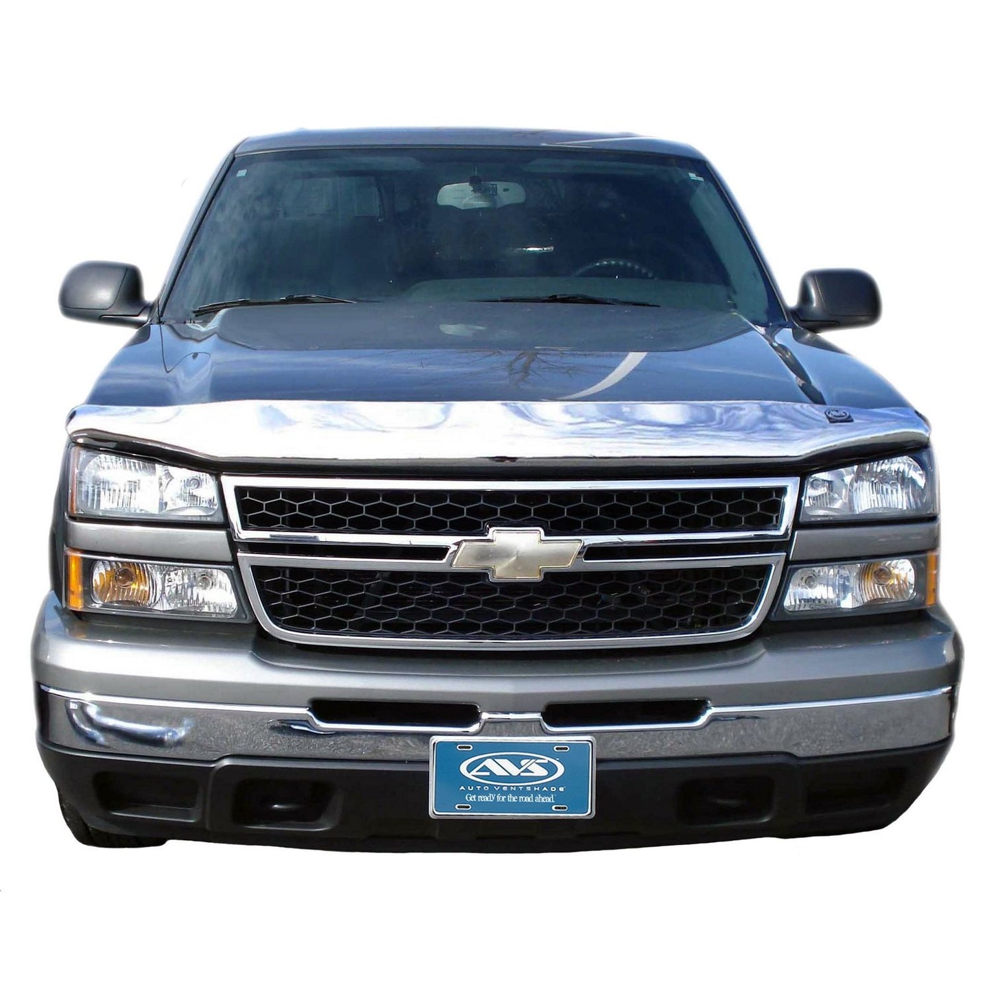 Auto Ventshade 680347 Chrome Hood Shield For 2006 Chevrolet Silverado 1500 2005-2006 Silverado 2500HD/3500