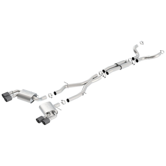 Borla 2016-2021 Chevrolet Camaro SS 3in With Dual Tips Cat-Back Exhaust System S-Type 140687CF
