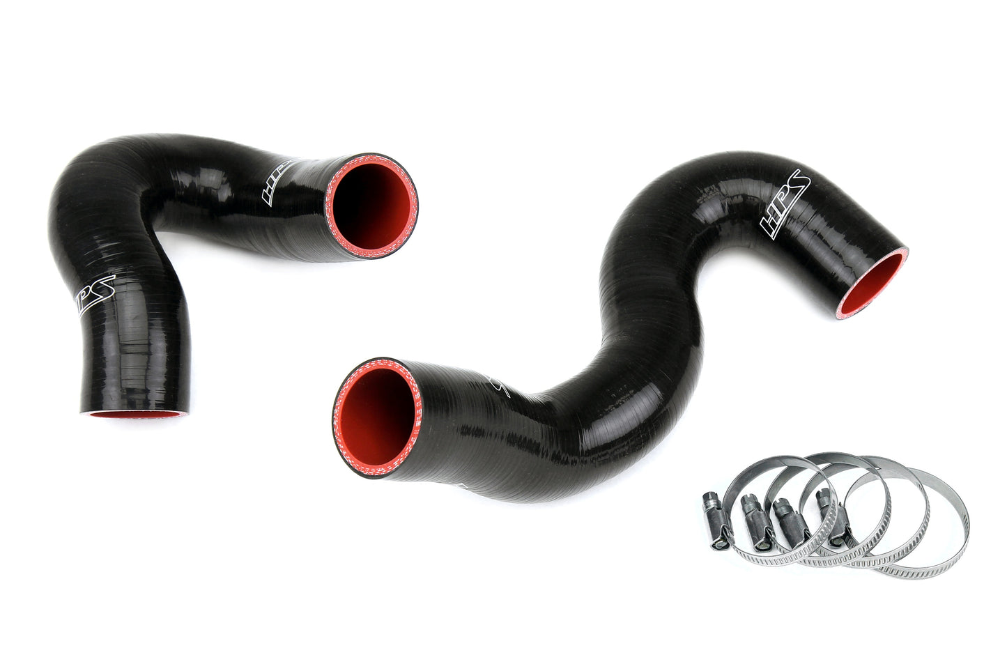 HPS Performance High Temp 3-ply Reinforced Silicone Replaces OEM Rubber Radiator Coolant Hoses 57-1968-BLK