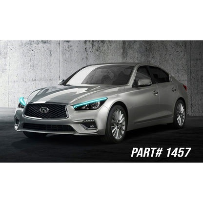 Oracle Lighting 1457-330 - 2014-2021 Infiniti Q50 ColorSHIFT RGB+W Headlight DRL Upgrade Kit