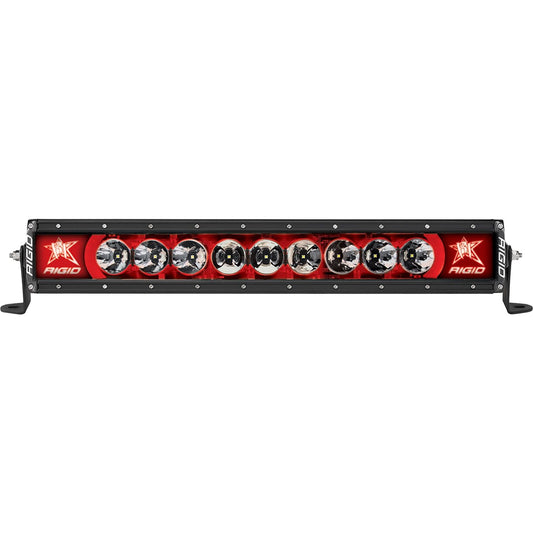 RIGID Industries Radiance Plus LED Light Bar Broad-Spot Optic 20 Inch With Red Backlight 220023