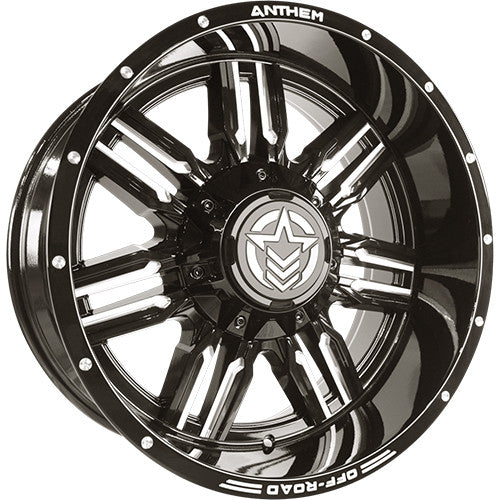 Equalizer Off Road Wheels Gloss Black Milled Edges 20x10 7x150 7 Lug -24 Offset Anthem Off Road