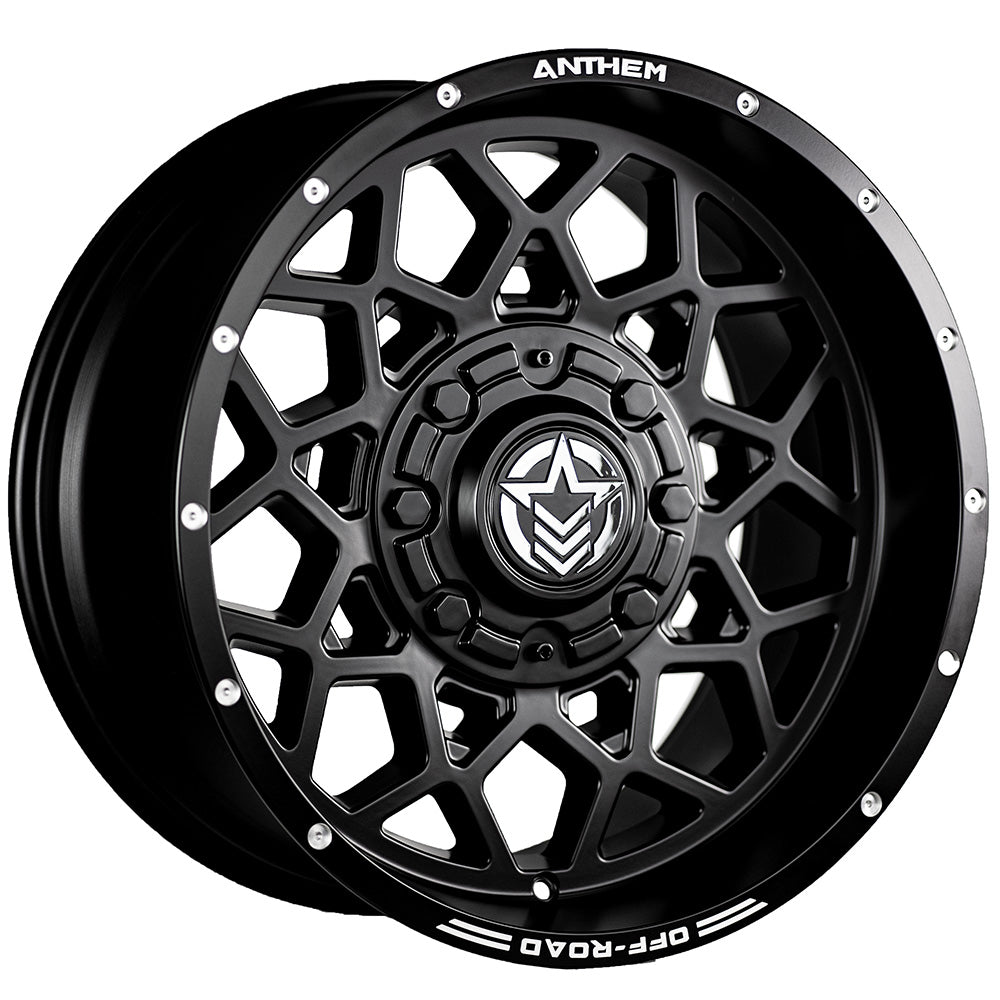 Avenger Off Road Wheels Satin Black 20x9 8x170 8 Lug 0 Offset Anthem Off Road