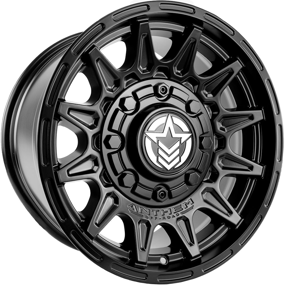 Liberty Off Road Wheels Satin Black 17x9 7x150 7 Lug -12 Offset Anthem Off Road