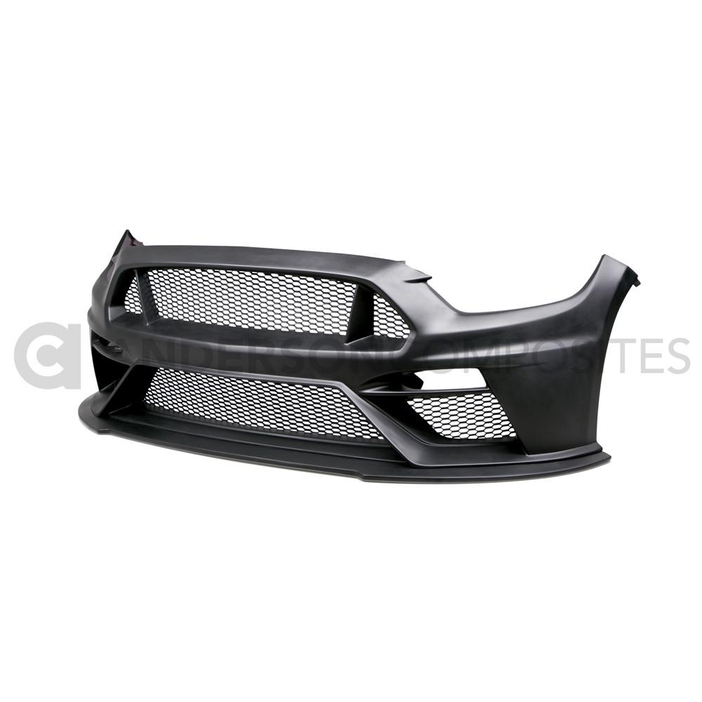 Anderson Composites AC-FB15FDMU-TT-GF Type-TT (Ford GT Style) fiberglass front bumper for 2015-2017 Ford Mustang