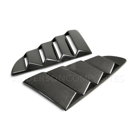 Anderson Composites AC-WL15FDMU-V Type-V carbon fiber window louvers for 2015-2020 Ford Mustang
