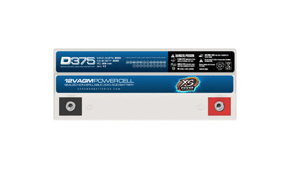 XS Power Batteries 12V AGM D Series Batteries - M6 Terminal Bolts Included 800 Max Amps D375