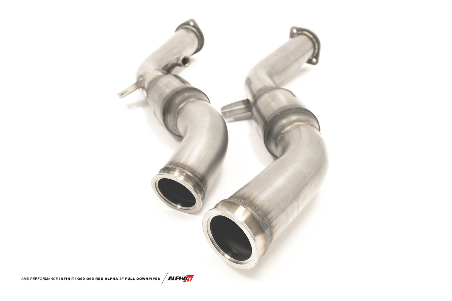 AMS Performance INFINITI Q50 Q60 VR30 Red Alpha Full Downpipes - Street AMS-ALP.28.05.0002-2