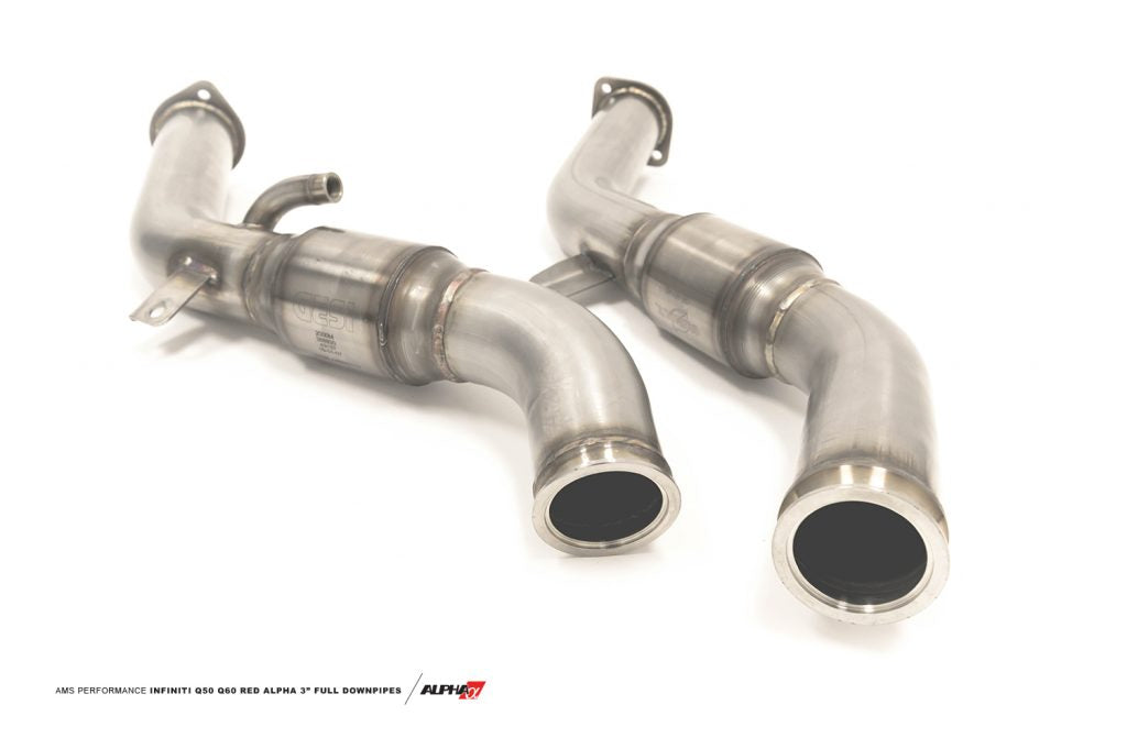 AMS Performance INFINITI Q50 Q60 VR30 Red Alpha Full Downpipes AMS-ALP.28.05.0002-1