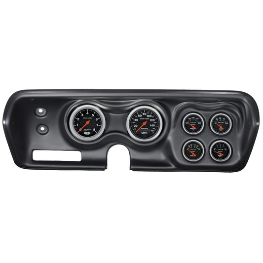 AutoMeter 5 GAUGE DIRECT-FIT DASH KIT CHEVY CAR 59-60 DESIGNER BLACK 7034-DB