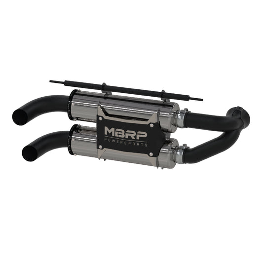 MBRP Exhaust Polaris Stacked Dual Slip-on System. AT-9515PT
