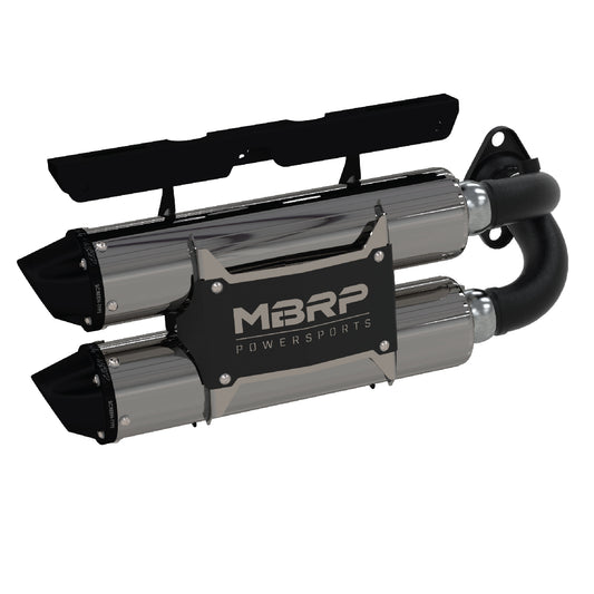 MBRP Exhaust Polaris Stacked Dual Slip-on Muffler. AT-9522PT