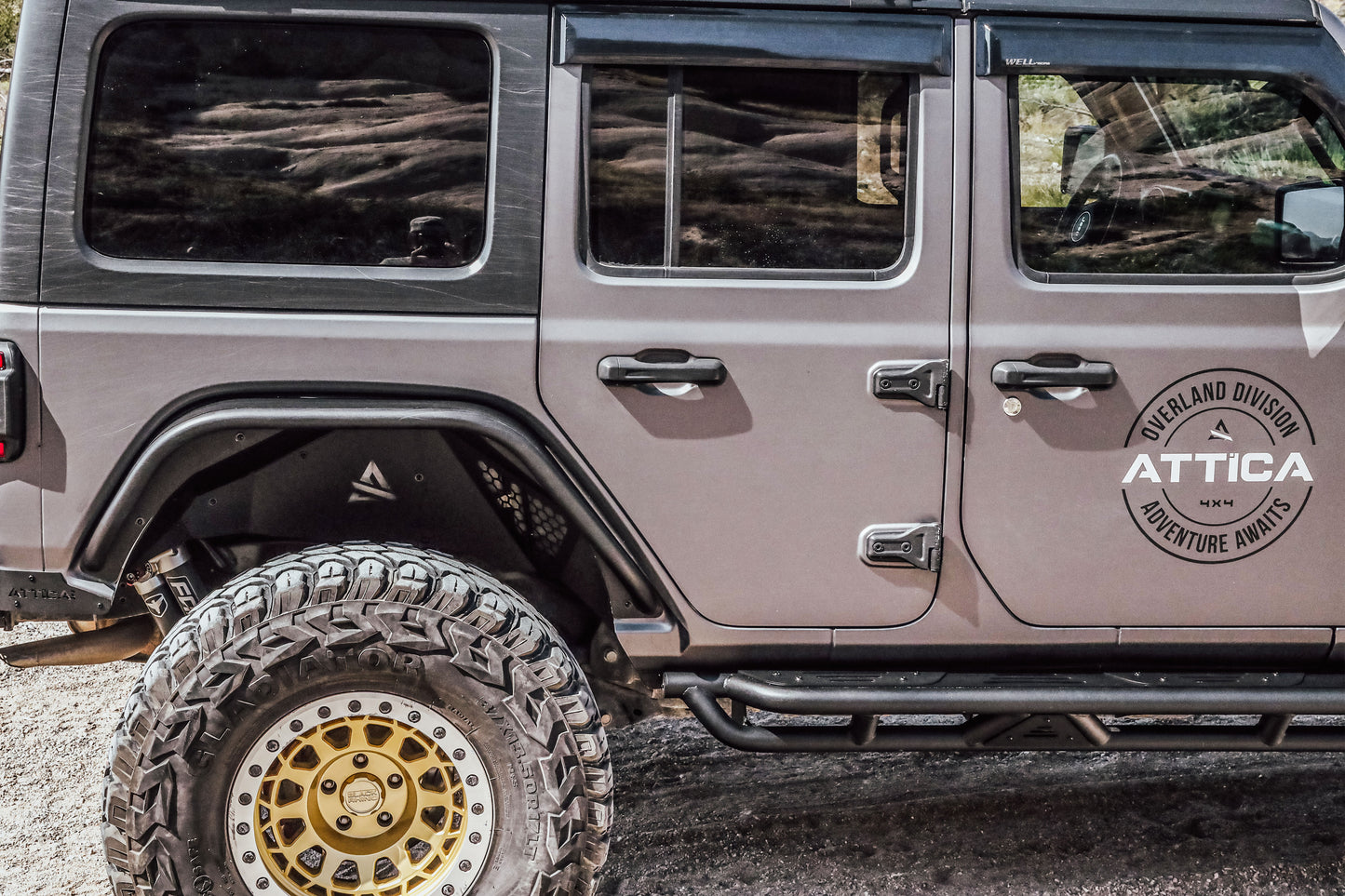 Attica 4x4 2018-2023 Jeep Wrangler JL Terra Series Rear Fender Flares ATTJL01H107-BX-R