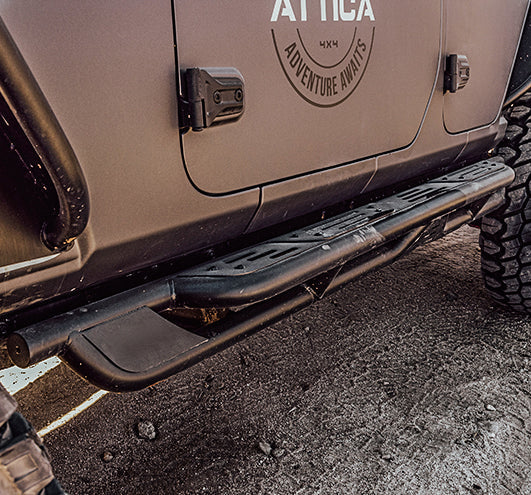 Attica 4x4 2018-2023 Jeep Wrangler JL Terra Series Side Steps ATTJL02C109-BX