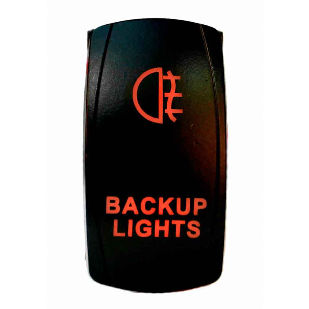 Quake LED - QRS284 - Rocker Switch Backup 2 Way 5 Pin Red