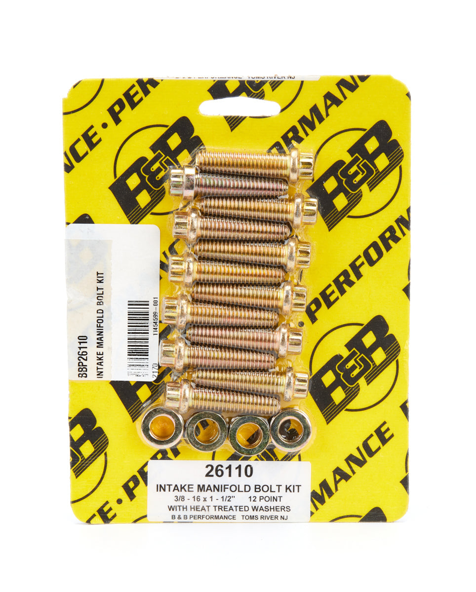 SBC Intake Manifold Bolt Set w/Hardened Washers