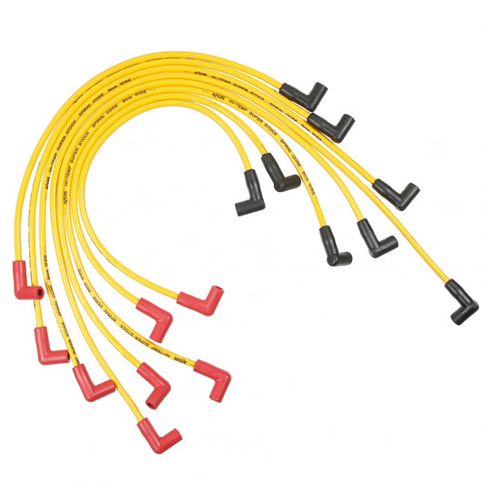 ACCEL SPARK PLUG WIRE SET - 90 DEG BOOTS - YELLOW 5048Y