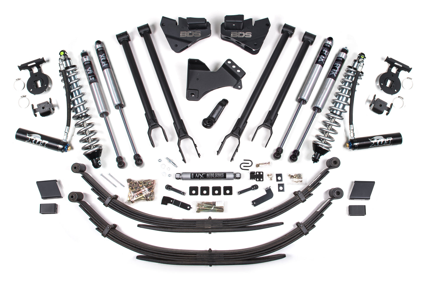 BDS SUSPENSION 5 Inch Lift Kit W/ 4-Link - FOX 2.5 Coil-Over Conversion - Ford F250/F350 Super Duty (20-22) 4WD - Diesel BDS1569FDSC