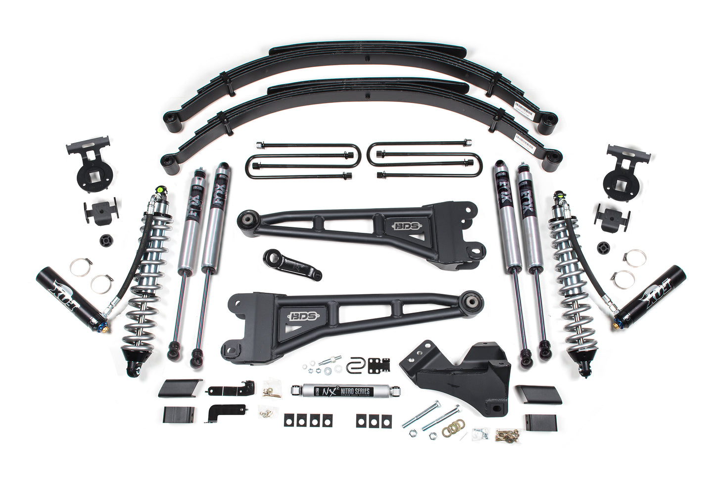 BDS SUSPENSION 4 Inch Lift Kit W/ Radius Arm - FOX 2.5 Coil-Over Conversion - Ford F250/F350 Super Duty (17-19) 4WD - Diesel BDS1557FDSC