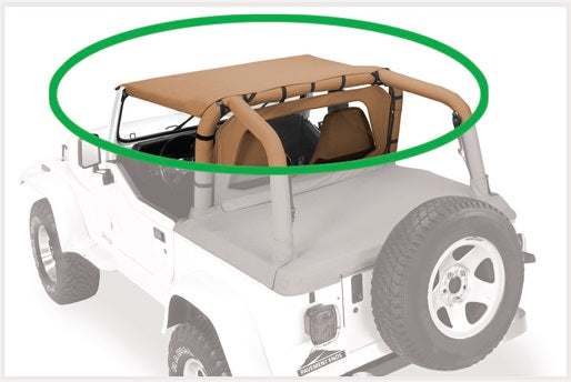 Pavement Ends - Sun Cap Plus - '07-18 Wrangler JK 2-Door (Black Diamond) 41525-35