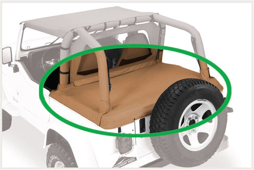 Pavement Ends - Cargo Cover - '97-02 Wrangler TJ (Black Denim) 41825-15