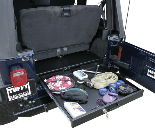 Tuffy Security - 130-01 - Jeep Rear Bench Underseat Security Drawer