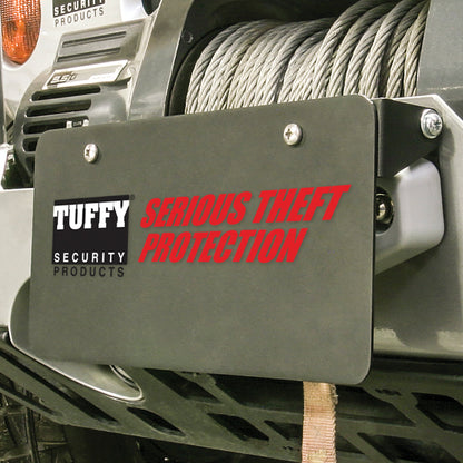 Tuffy Security - 333-01 - Flip-Up License Plate Holder For Hawse Winch Fairlead