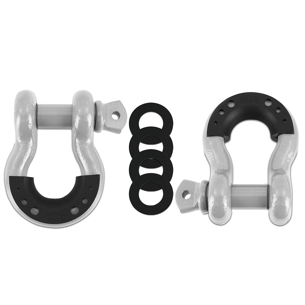 Mishimoto 3/4" Steel D-Ring Shackle Set, 2 Pieces, Gray BNDR-GR