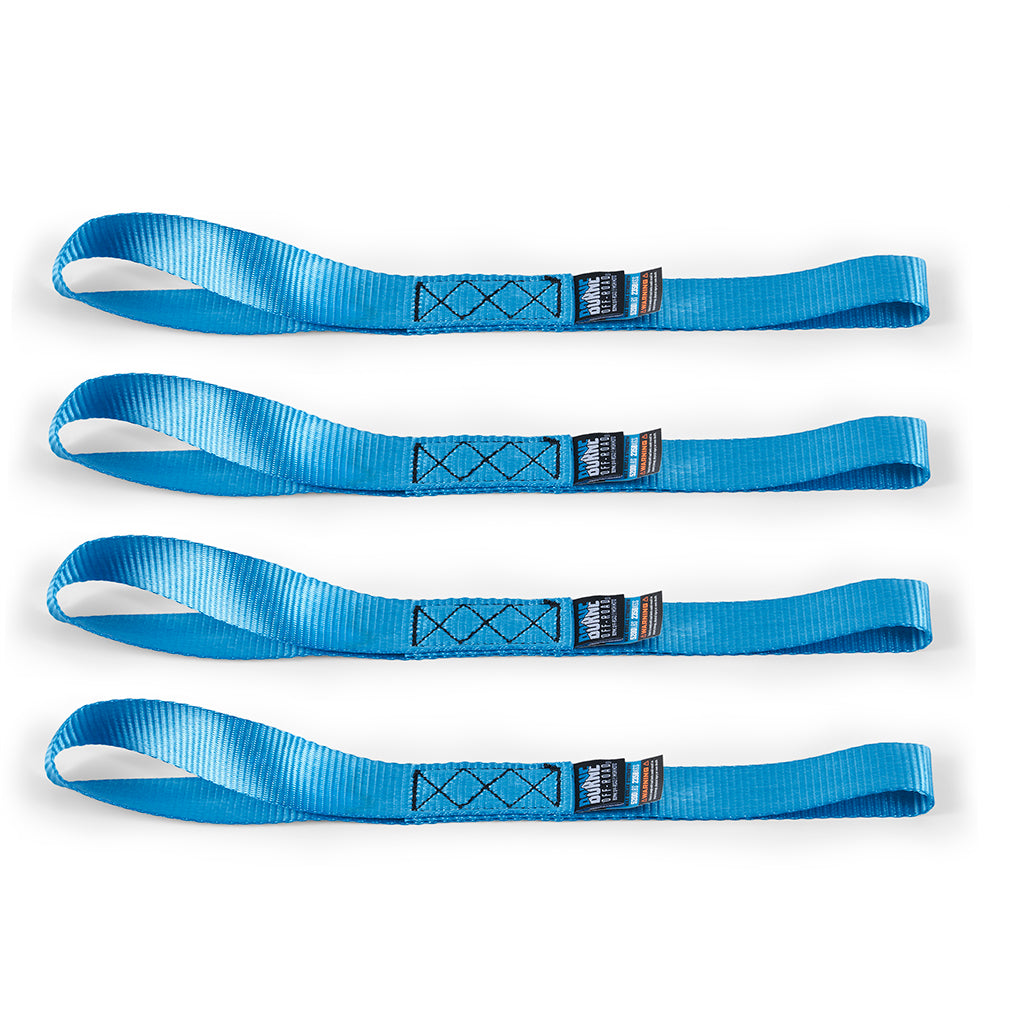 Mishimoto Borne Off-Road Heavy-Duty Ratchet Tie-Down Kit (4-pack), Blue BNRTC-TDHD-4BL