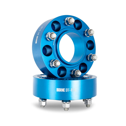 Mishimoto Wheel Spacers, 6X139.7, 93.1mm Center Bore, M12 X 1.5, 2.00-in Thick, Blue BNWS-001-500BL