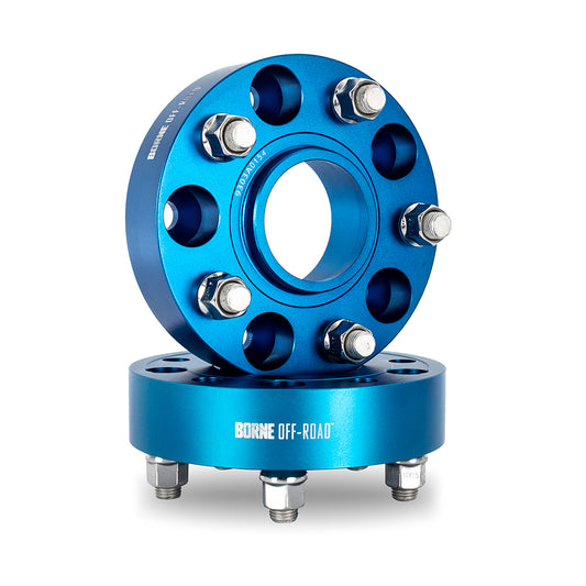 Mishimoto Wheel Spacers, 5X127, 71.6mm Center Bore, M14 X 1.5, 1.75-in Thick, Blue BNWS-003-450BL