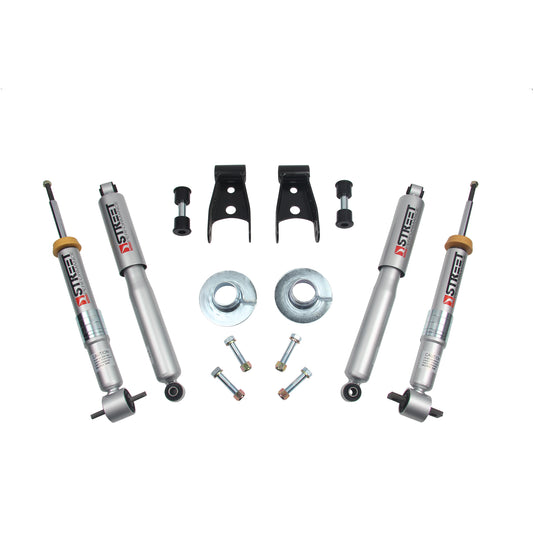 BELLTECH 1002SP LOWERING KITS Front And Rear Complete Kit W/ Street Performance Shocks 2015-2020 Ford F-150 ((All Cabs) Short Bed)+ 1to-3F 2 in. R