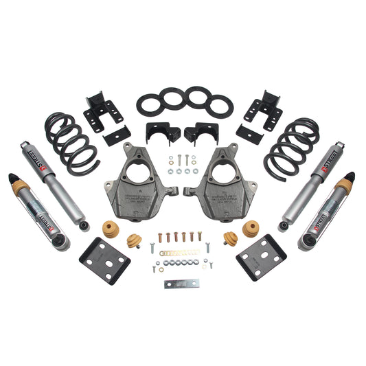 BELLTECH 1013SP LOWERING KITS Front And Rear Complete Kit W/ Street Performance Shocks 2016.5-2018 Chevrolet Silverado/Sierra EXT/CREW 2WD 3-4F/5-6R