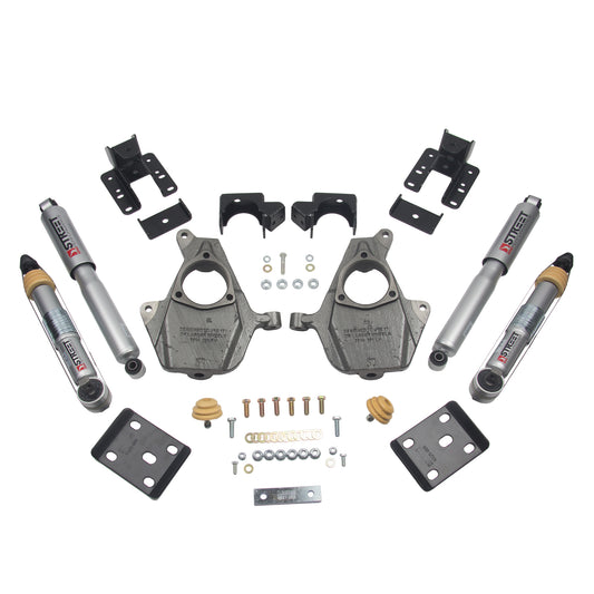 BELLTECH 1014SP LOWERING KITS Front And Rear Complete Kit W/ Street Performance Shocks 2016.5-2018 Chevrolet Silverado/Sierra ALL CAB 2WD 3-4F/5-6R