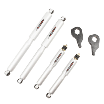BELLTECH 1026SP LEVELING KITS 1-3 in. Adjustable Torsion Bar Key Inc. Front and Rear Trail Performance Shocks 2002-2005 Dodge Ram 1500 4wd (All Cabs) 1 in.-3 in.