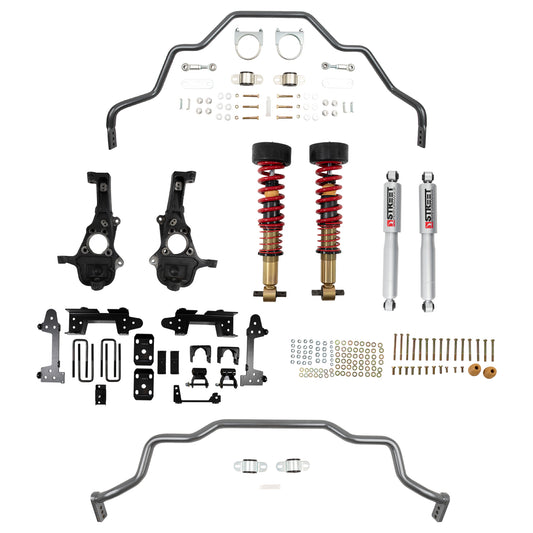 BELLTECH 1040HK PERF HANDLING KIT Complete Kit Inc. Height Adjustable Front Coilovers & Rear Sway Bar 2019-2021 GM Silverado/Sierra 1500 2WD (All Cabs) Short Bed 2-4in. F / 6in. R