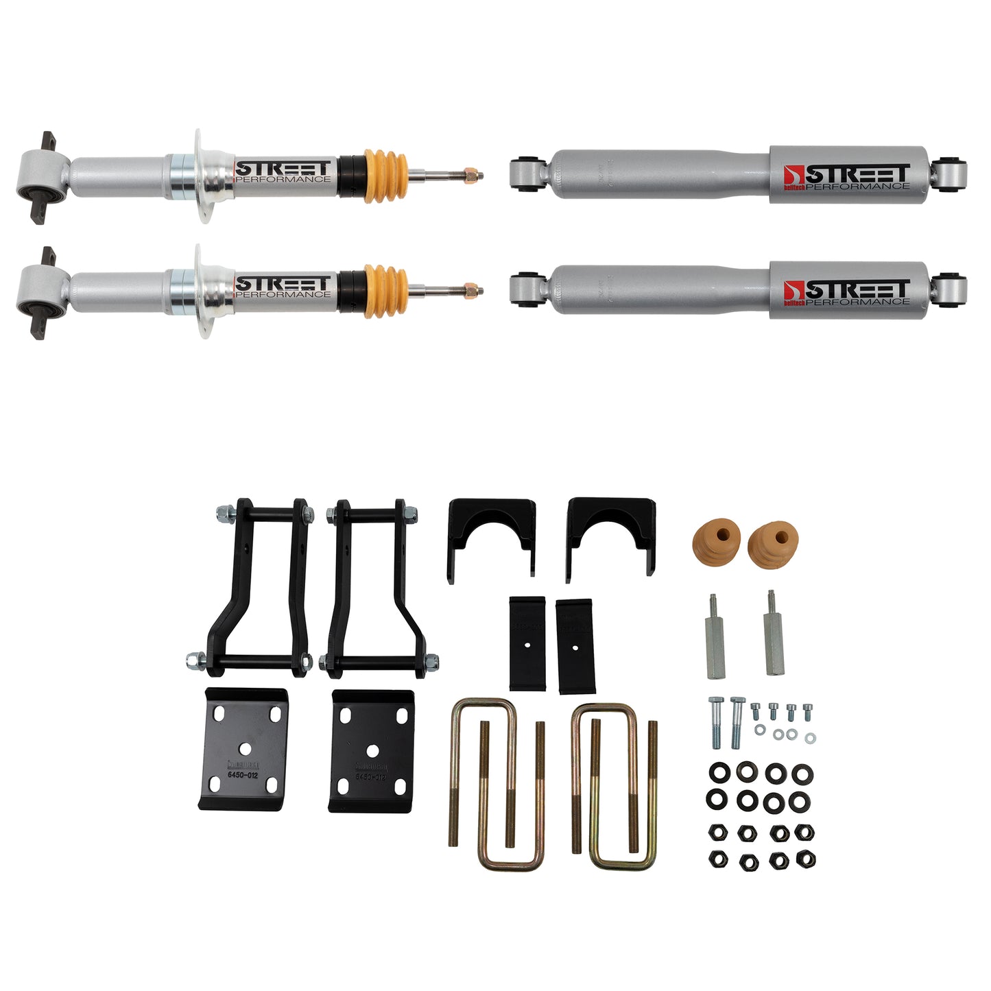 BELLTECH 1045SP LOWERING KITS Front And Rear Complete Kit W/ Street Performance Shocks 2019-2021 Ford Ranger 4wd (All Cabs) 2in. F / 4in. R