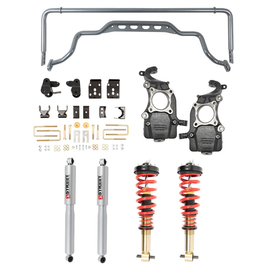 BELLTECH 1051HK PERF HANDLING KIT Complete Kit Inc. Height Adjustable Front Coilovers & Anti-Swaybar Set 2021+ Ford F-150 2WD -3in. to -5.5in.F / -6.5in.R