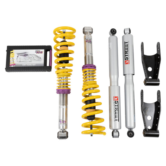 BELLTECH 15008 COILOVER KIT Factory Preset Fixed Damping 0-3 in. Height Adjustable Drop 2004-2013 Ford F150 (All Cabs) 2wd 0 in.-3 in. Drop (Stainless Steel fixed dampening) 04-13 Ford F150 (All Cabs) 4wd 0 in.-4 in. Drop