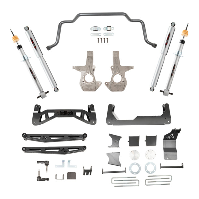 BELLTECH 150203TPS LIFT KIT 7 in. Lift Kit Inc. Front and Rear Trail Performance Struts/Shocks 2016-2018 Silverado / Sierra 1500 4wd (Ext & Crew Cab) 7 in. Lift w/ Front Sway Bar