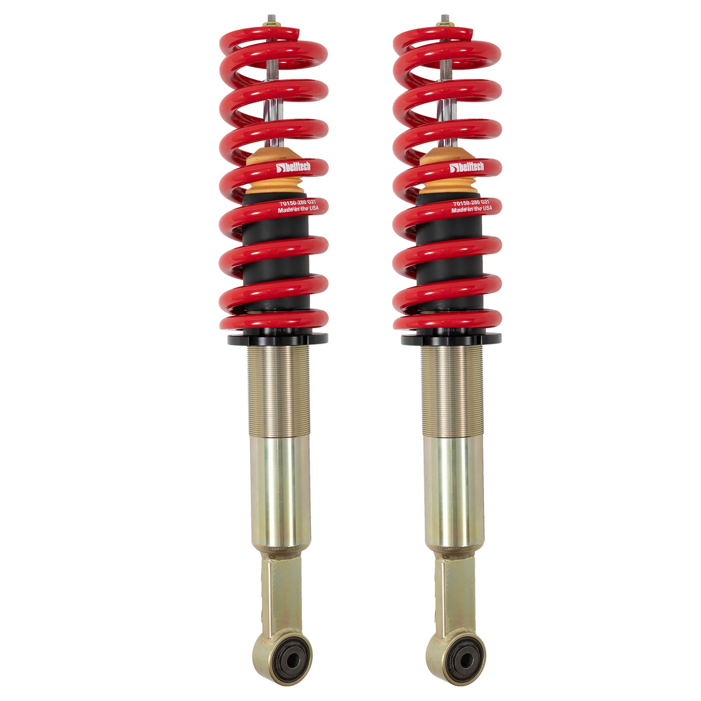 BELLTECH 15106 COILOVER KIT Factory Preset Fixed Damping 0-3in. Height Adjustable Level 2016-2020 Toyota Tacoma 4WD (excludes TRD Pro) 0-3in. Leveling