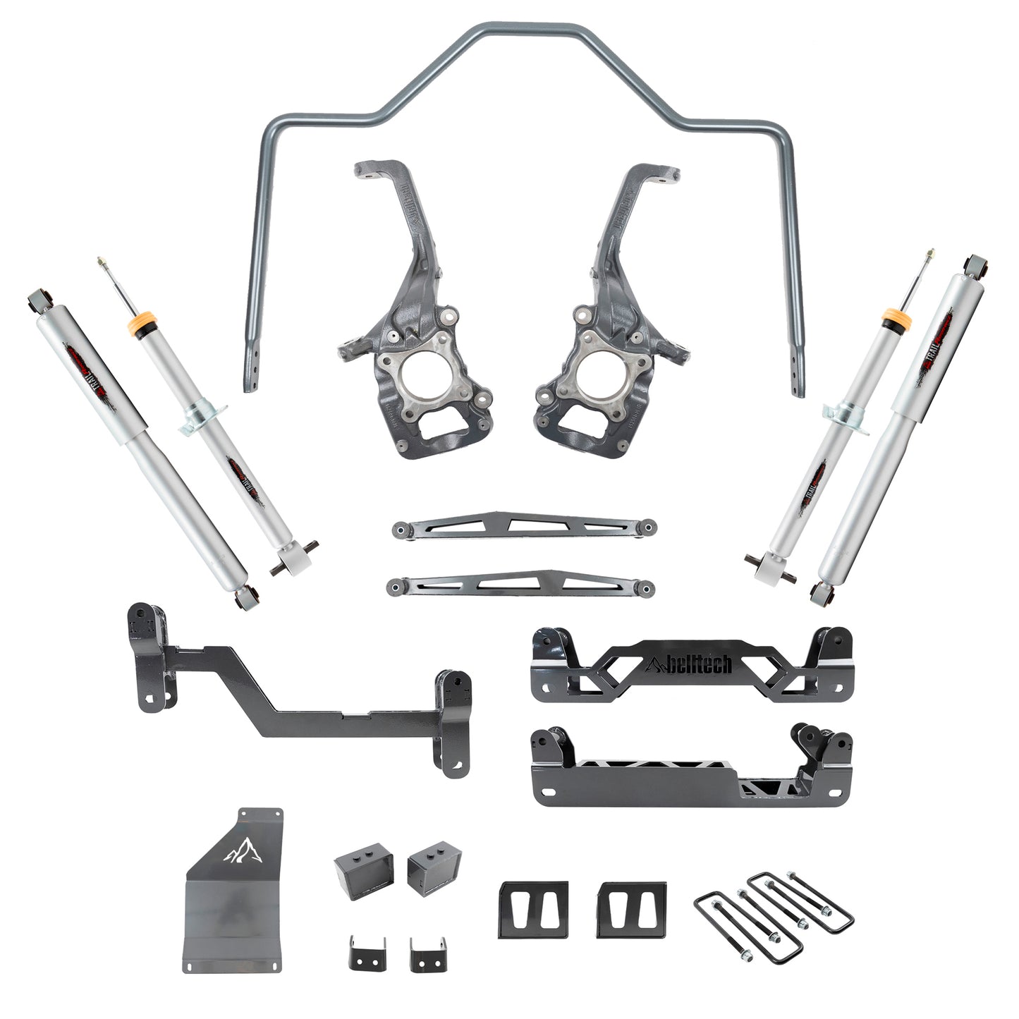 BELLTECH 152501TPS LIFT KIT 6in.-7in. Lift Kit Inc. Front and Rear Trail Performance Struts/Shocks 2015-2020 Ford F150 4WD (All Cabs) Short Bed 6in.-7in. Lift Kit W/ Trail Performance Shocks