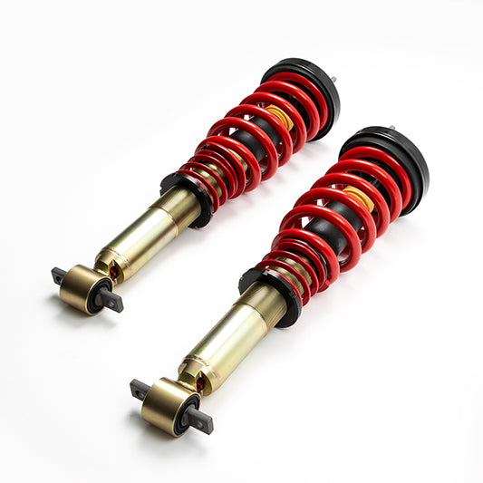 BELLTECH 16002 COILOVER KIT Independent Compression & Rebound Adjustable 1-3 in. Height Adjustable Drop 2007-2018 Chevrolet / GMC Sierra (All Cabs) 2wd/4wd Front Coilover Struts only (Adj. Rebound & Compression dampening) 1 in.-3 in. Drop