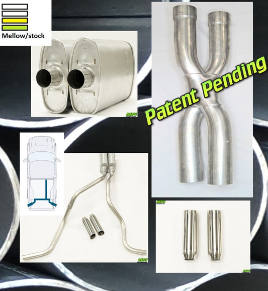 MPI Exhaust System With MPI Turbo Muffler And Polished Bright Chrome Tips F251-BTTBCM