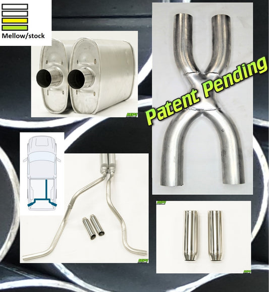 MPI Exhaust System With MPI Turbo Muffler And Polished Bright Chrome Tips T121-BTTBCM