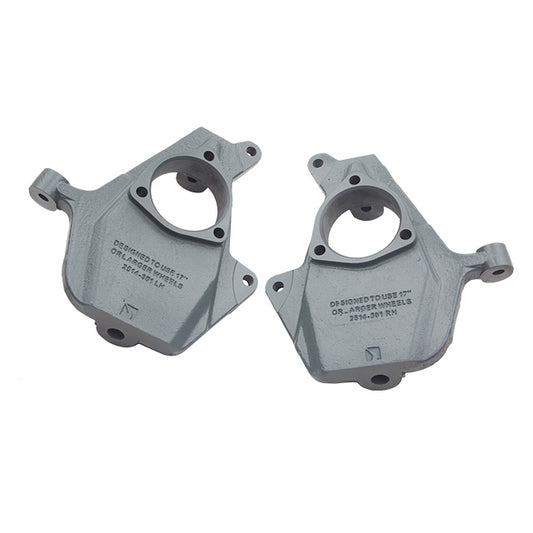 BELLTECH 2514 DROP SPINDLE SET 2 in. Drop Spindle Set 2016.5-2018 Chevrolet Silverado/Sierra 1500 (All Cabs) 14-18 Tahoe Suburban Avalanche (2WD/4WD) 2 in. Drop Spindle