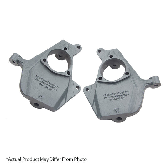 BELLTECH 2515 DROP SPINDLE SET 2 in. Drop Spindle Set 2015-2018 Chevrolet Silverado/Sierra 1500 (All Cabs) 15-18 Tahoe Suburban Avalanche (2WD Only)(For use w/ 3 in. or more drop only) 2 in. Drop Spindle