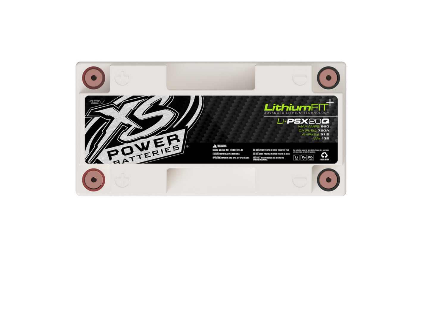 XS Power Batteries Lithium Powersports Series Batteries - M6 Terminal Bolts Included 960 Max Amps Li-PSX20Q