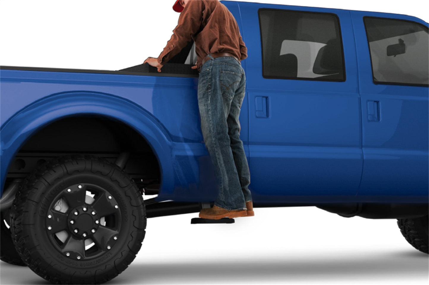 AMP Research 75413-01A BedStep2 Retractable Truck Bed Side Step For 2017-2022 Ford F-250/F-350 All Beds